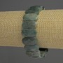 Brățară din agat mușchi, zale tăiate, diametrul 20,4×10 mm, lungime 18 cm, pe elastic
