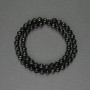 Mărgele din agat, bile fațetate, diametrul de 6 mm ±, pe șnur, lungime 37 cm+