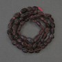 Mărgele din granat, formă rondelle, diametru 8–10×6 mm, pe șnur, lungime 39 cm+