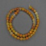 Mărgele din agat portocaliu, sferice netede, diametrul de 6 mm ± pe fir, lungimea 38 cm ±