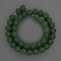 Mărgele din chrysoprază, bile netede, diametrul 10 mm ± pe fir, lungime 37 cm+