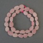 Mărgele din cuarț roz, diametrul 10–12×10 mm, lungime 40 cm, pe șnur