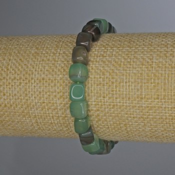 Brățară din agat brazilian cuburi 7×7 mm, lungime 18 cm, elastic