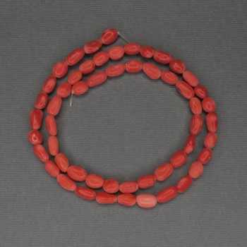 Mărgele de coral tăiate, diametrul 6×4 mm, dimensiuni asortate, lungime 40 cm, pe fir