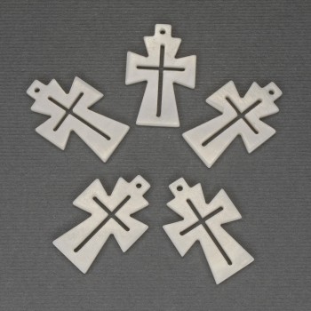 Pandantiv din sidef în formă de cruce 26×17 mm+