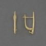 Știfturi pentru cercei metal auriu 22×2 mm - pereche