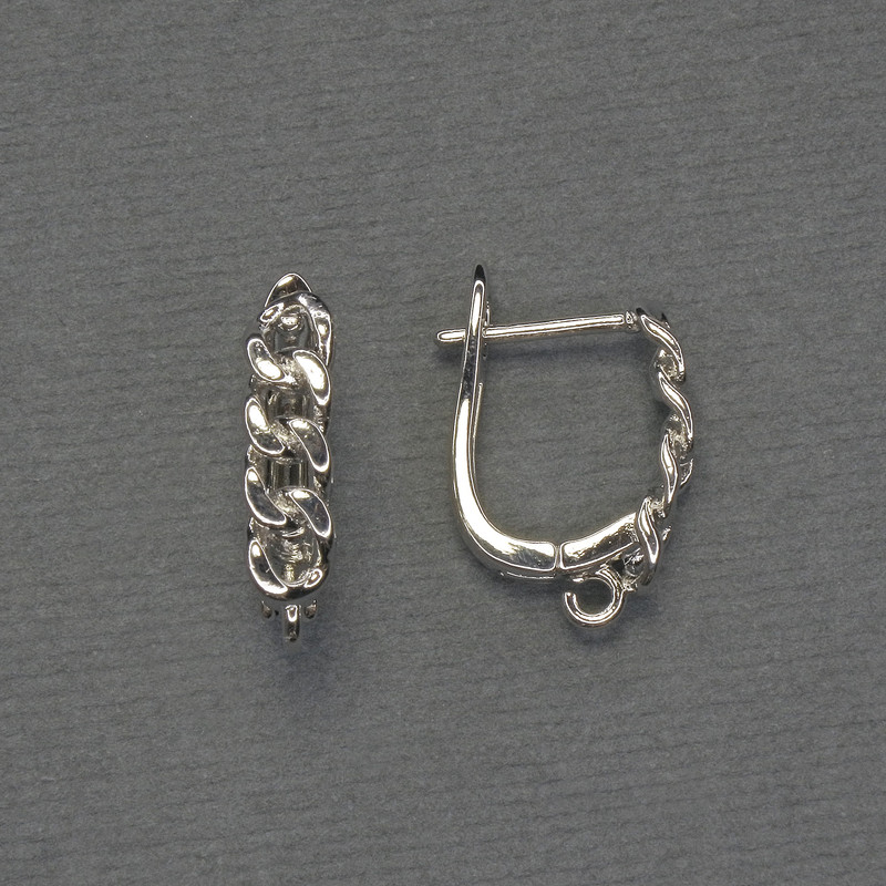 Știfturi pentru cercei din metal argintiu 18×4 mm – pereche