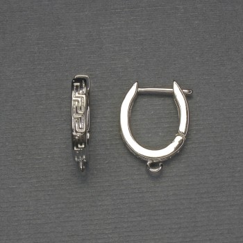 Știfturi pentru cercei din metal argintiu 18×3 mm – pereche