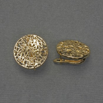 Швензи для сережок золотистий метал, діаметр 18 мм+ - пара