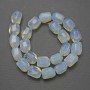 Mărgele din piatră lunară, piatră naturală, fațetate, diametrul 16x13 mm ± pe fir, lungime 38 cm+