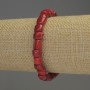 Brățară din coral tăiat, diametru 5–8×8 mm, lungime 18 cm, elastică