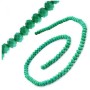 Mărgele de cristal ceh pe șnur 6 mm, culoare verde mat deschis smarald, lungime 45 cm