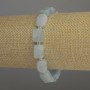 Brățară cu acvamarin – dreptunghiuri, diametru 12x8 mm, mărgele 3 mm, lungime 18 cm, elastic