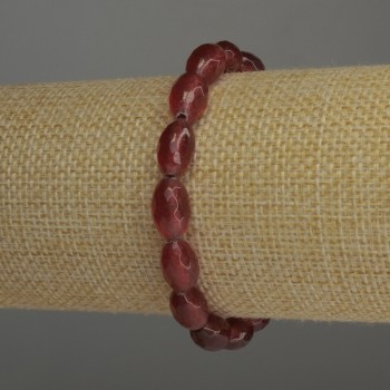 Brățară din turmalin cu boabe tăiate, diametrul 12×7,5 mm, lungime 18 cm, pe elastic