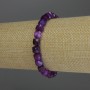 Brățară din turmalin cu cuburi fațetate, diametrul de 6 mm, lungimea 18 cm, pe elastic