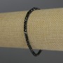 Brățară neagră din turmalin, cuburi tăiate, diametrul aproximativ 3 mm, lungime 18 cm, elastică 
