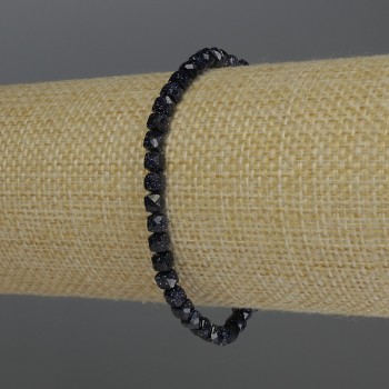 Brățară din aventurin „Noaptea Cairo” cu cuburi tăiate, diametrul de 4 mm, lungimea 18 cm, elastică