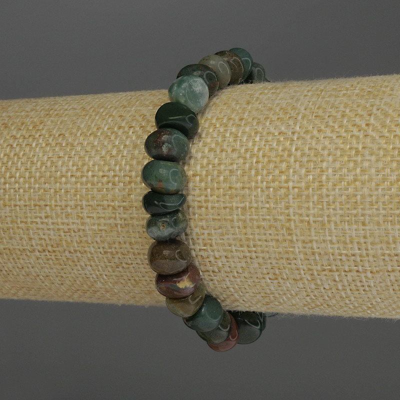 Brățară din jasper cu mărgele tăiate, diametrul 9×7 mm, lungime 18 cm, elastic