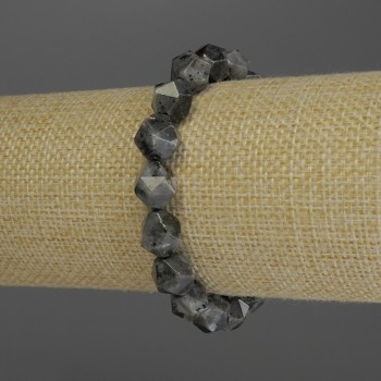 Brățară din labradorit cu fațete, diametru 10x8 mm, lungime 18 cm, elastică