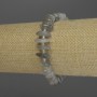 Brățară din labradorit, fragmente de labradorit, diametru 10-14x3 mm ±, mărgele 3 mm ±, lungime 18 cm, pe bază elastică