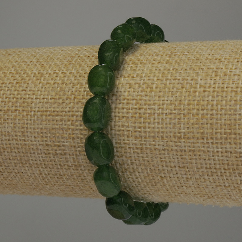 Brățară cu crizopaz, mărgele facetate, diametrul 11×8 mm, lungime 18 cm, elastică