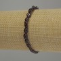 Brățară din granat, fațetată, diametrul 6x5 mm, lungime 18 cm, pe elastic