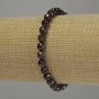 Brățară din granat, mărgele fațetate, diametrul 6 mm, lungime 18 cm, pe elastic