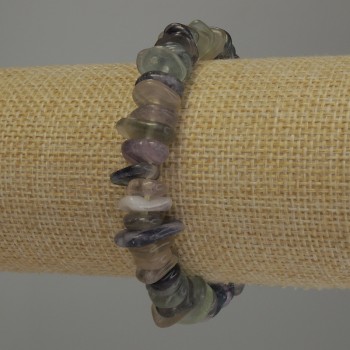 Brățară din fluorit – granule, diametru 10–14×3 mm ±, lungime 18 cm, elastică