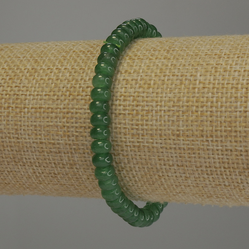 Brățară din crizopaz rondel, diametrul 6x4 mm, lungime 18 cm, elastică