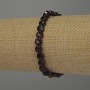 Brățară din granat cu mărgele monede fațetate, diametrul de 7 mm, lungime 18 cm