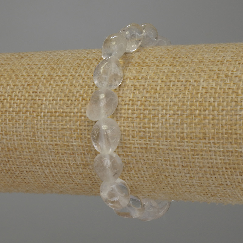 Brățară din cristal de munte, fațetată, diametrul 10-12x10 mm, lungime 18 cm, elastică