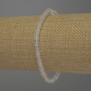 Brățară din cristal de munte – rondel, diametrul 4,5×2 mm, lungime 18 cm, pe elastic