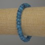 Brățară din acvamarin, mărgele în formă de rondelă, diametrul 8x5 mm, lungime 18 cm, elastică