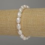 Brățară cu perle de râu, diametrul 10-11×8 mm, lungime 18 cm (elastică)
