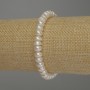 Brățară din perle de râu, diametrul 7×5 mm, 5 mm ±, lungime 18 cm (pe elastic)
