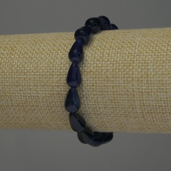 Brățară din cuarț tonifiat, formă de picătură, 12×8 mm, lungime 18 cm, pe elastic