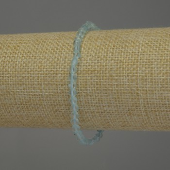 Brățară din topaz natural, piatră facetată în formă de monedă, diametrul 4 mm, lungime 18 cm, elastic