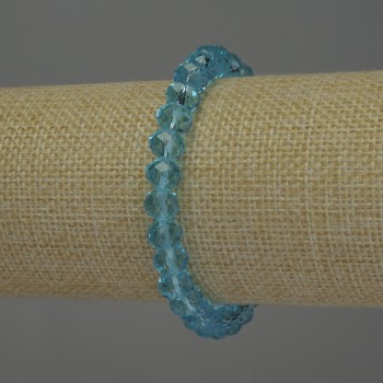 Brățară din cristal ceh, rondeli tăiate, diametrul 8x6 mm, lungime 18 cm, elastic