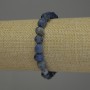 Brățară din sodalit, cu fațete, diametru 9×8 mm, lungime 18 cm, extensibilă