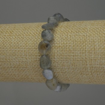 Brățară din labradorit, fațetată, diametrul 10-12×9 mm ±, lungime 18 cm, elastică