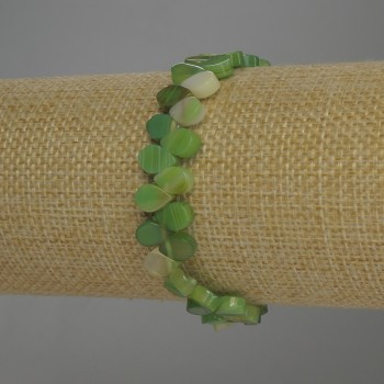 Brățară din agat în formă de picătură, diametrul 8×6 mm, lungime 18 cm, elastică