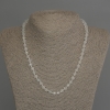 Colier cu topaz și cristal montan, bile facetate, diametrul aproximativ 6 mm, lungime aproximativ 45 cm, cu închizătoare