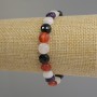 Brățară cu monede facetate, asortiment, diametru 8 mm, lungime 18 cm, pe elastic