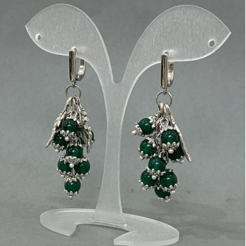 Cercei «Grona Ochi de Pisică» cu bile de 6 mm, lungime 57 mm