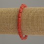 Brățară din coral artificial, mărgele baril, 18 cm