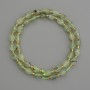 Mărgele din prehnit natural, formă de bob tăiat, diametrul 8x6 mm ±, cu mărgele de 3 mm ±, lungime 38 cm ±