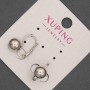 Cercei Xuping rodiu 8×15 mm