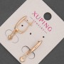 Cercei Xuping, diametru 5 mm, lungime 24 mm, placare cu aur 18K