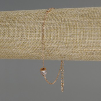 Brățară Xuping placare cu aur 18K, grosime 1,0 mm, lungime 19-25 cm cu lanț de extensie