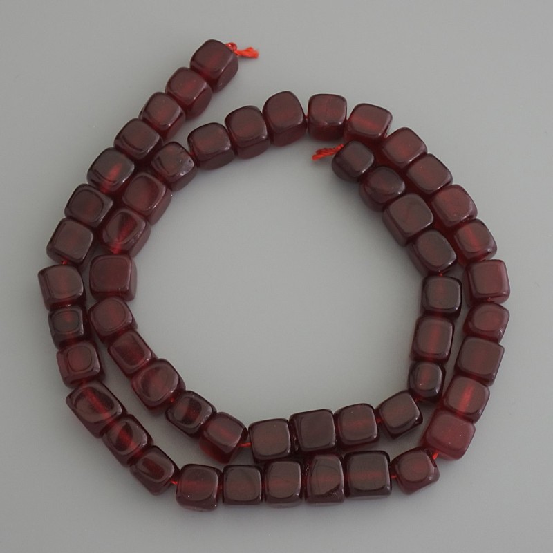 Mărgele Turmalin cubice 7x7 mm +/- pe șnur, lungime 37 cm